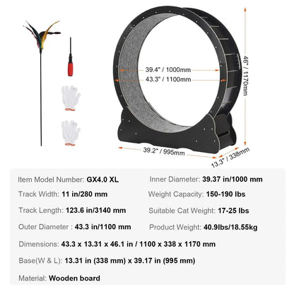 Cat Exercise Wheel - Large 43" - Petmartopia
