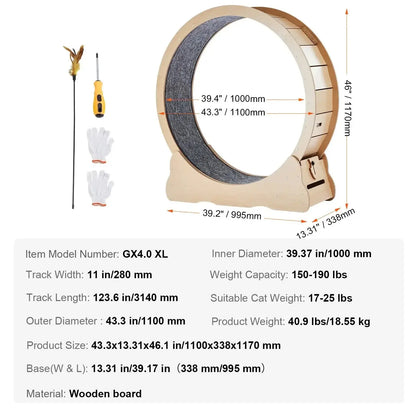 Cat Exercise Wheel - Large 43" - Petmartopia