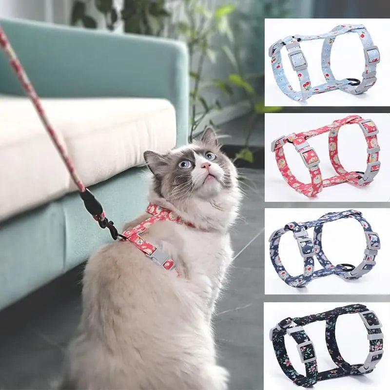 Cat Harness Escape Proof I Shaped Chest Design – Secure Fit - Petmartopia