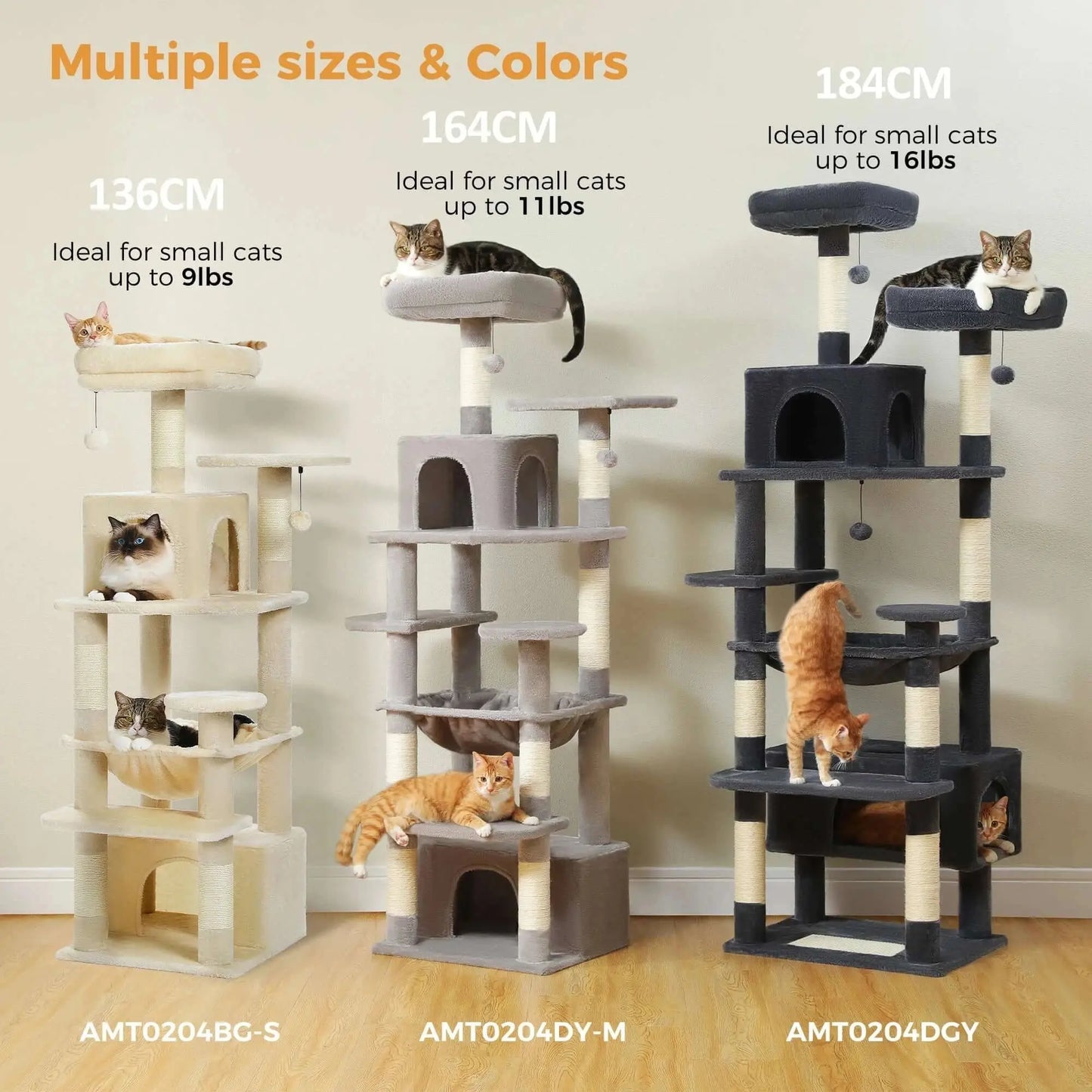 Cat Tree - Multi - Level with Hammock - Petmartopia