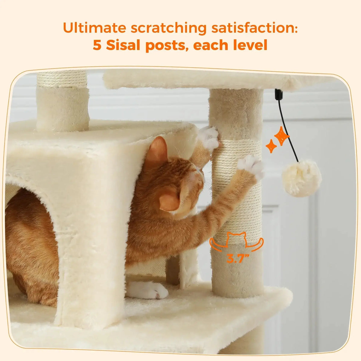 Cat Tree - Multi - Level with Hammock - Petmartopia