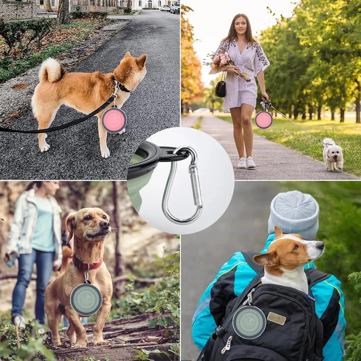 Collapsible Dog Travel Bowl - Portable Foldable Food & Water - Petmartopia