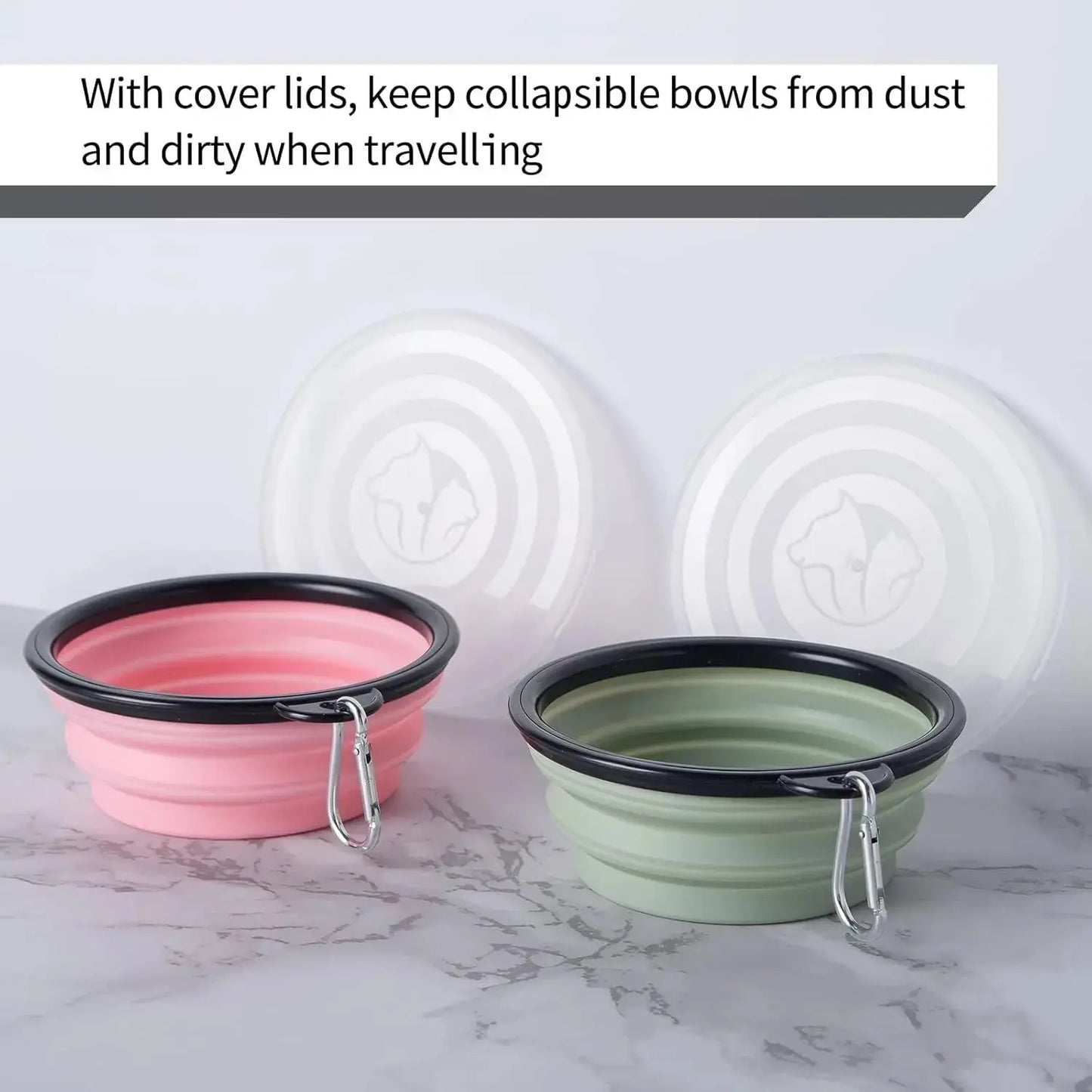 Collapsible Dog Travel Bowl - Portable Foldable Food & Water - Petmartopia