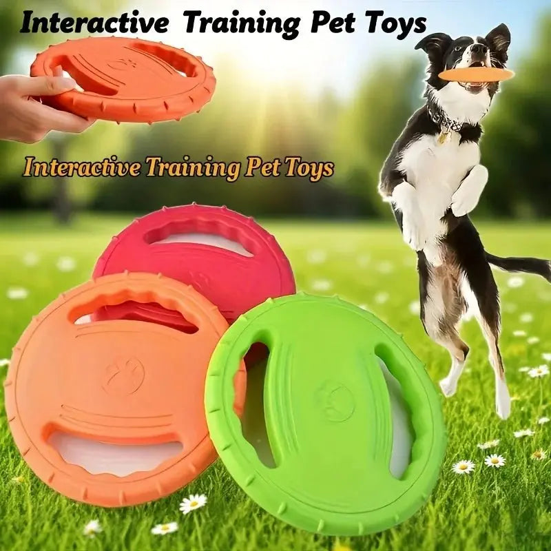 Dog Flying Disc Toy Durable - Soft Rubber by Petmartopia - Petmartopia