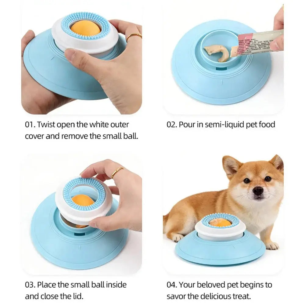 Dog Licking Toy Slow Feeder - Interactive Treat Dispenser - Petmartopia