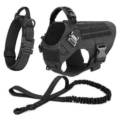 Dog Military Tactical Training Set - Harness, Leash & Collar - Petmartopia