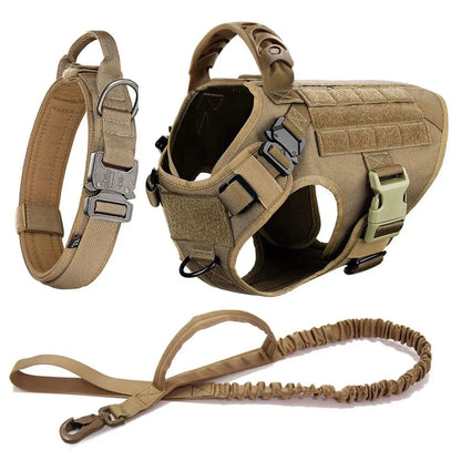 Dog Military Tactical Training Set - Harness, Leash & Collar - Petmartopia