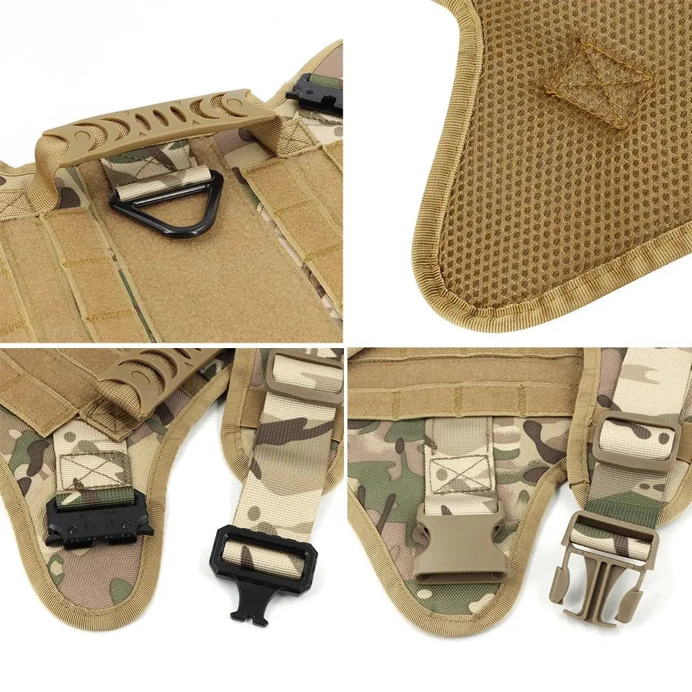 Dog Military Tactical Training Set - Harness, Leash & Collar - Petmartopia