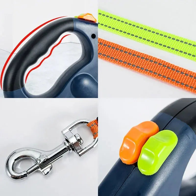 Dual - Pet Tangle - Free Retractable Leash - Walk 2 Dogs at Once - Petmartopia