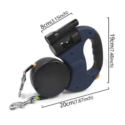 Dual - Pet Tangle - Free Retractable Leash - Walk 2 Dogs at Once - Petmartopia