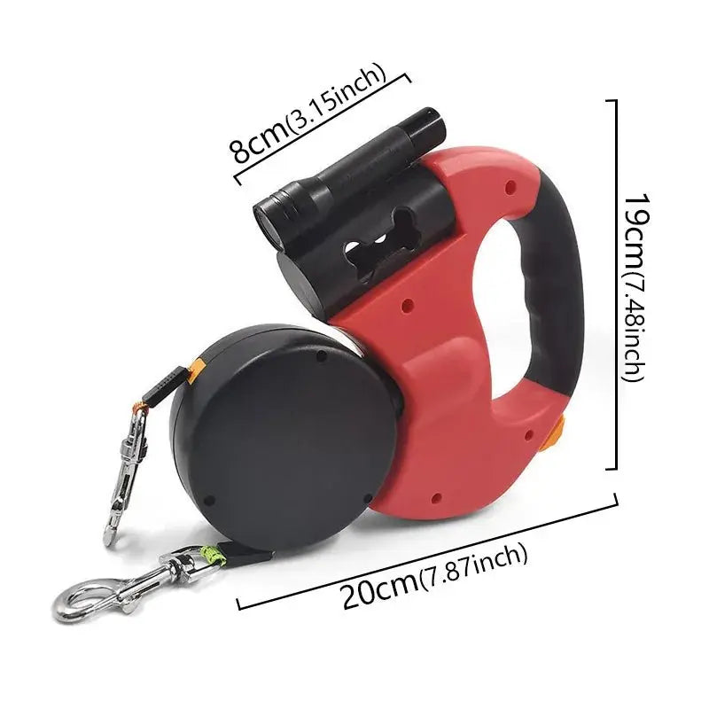 Dual - Pet Tangle - Free Retractable Leash - Walk 2 Dogs at Once - Petmartopia