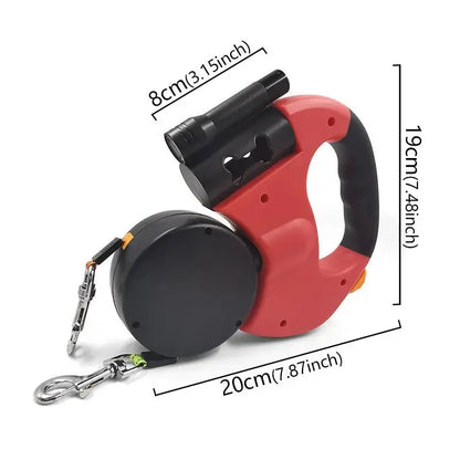 Dual - Pet Tangle - Free Retractable Leash - Walk 2 Dogs at Once - Petmartopia