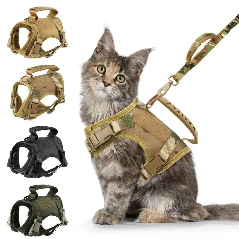 Escape - Proof Adjustable Cat Tactical Harness Leash - Petmartopia