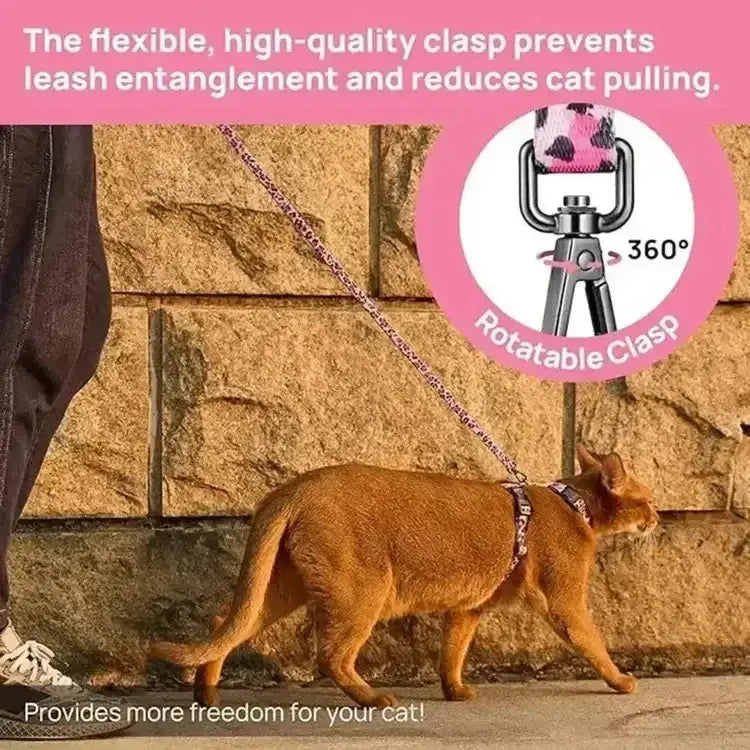 Escape Proof Cat Harness Leash - Adjustable, Secure - Petmartopia
