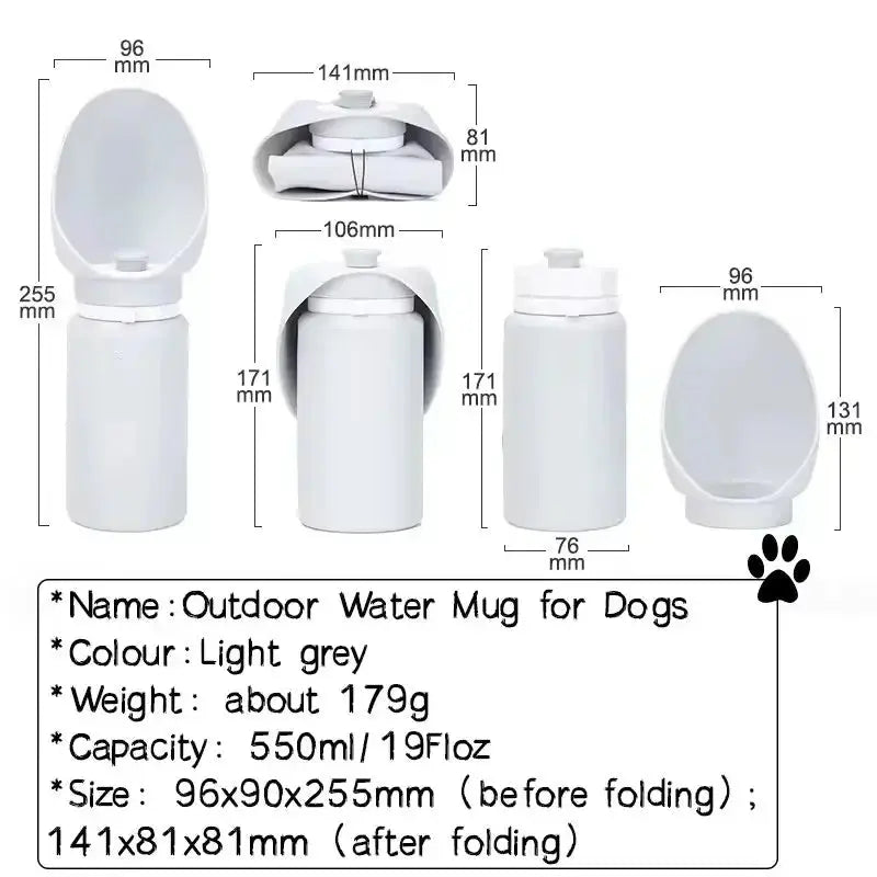 Foldable Dog Travel Drinking Bottle - Petmartopia