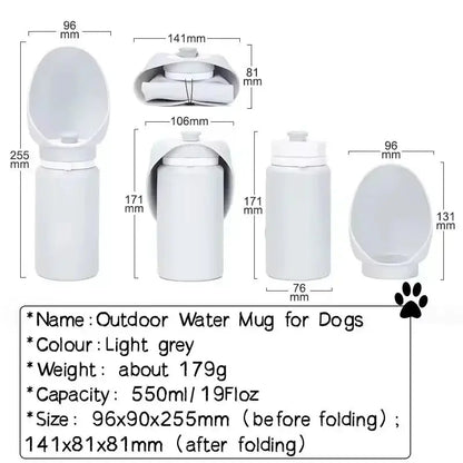Foldable Dog Travel Drinking Bottle - Petmartopia