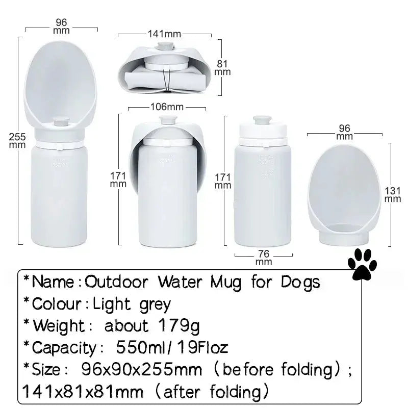 Foldable Dog Travel Drinking Bottle - Petmartopia