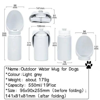 Foldable Dog Travel Drinking Bottle - Petmartopia