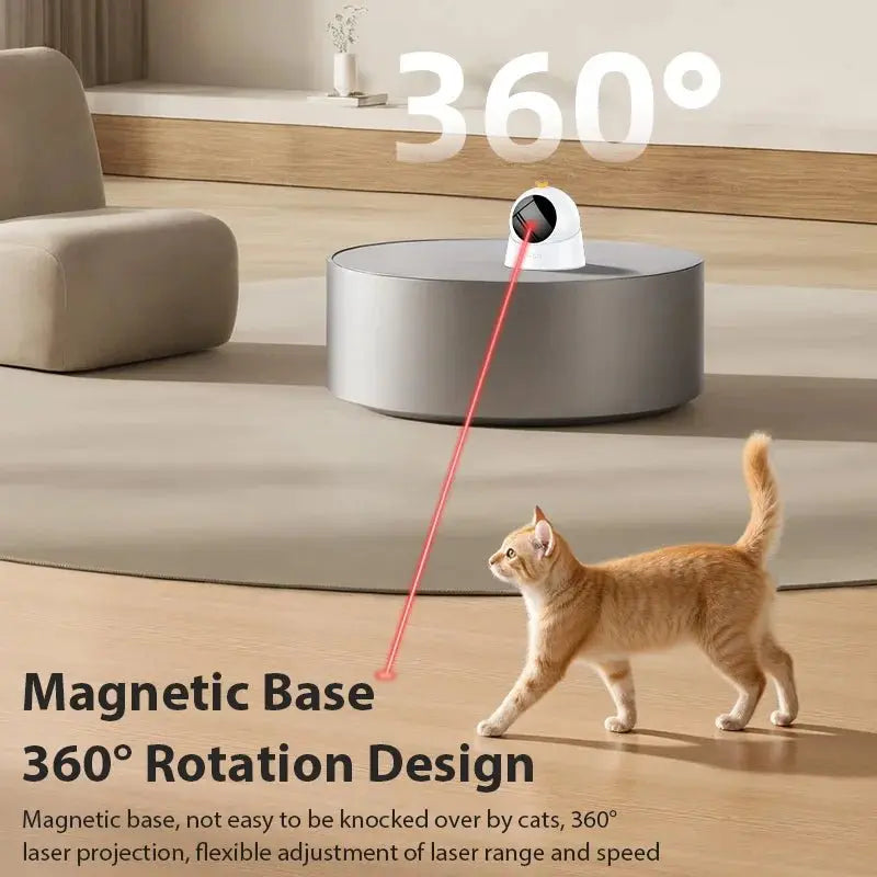 Interactive 360 Smart Teasing Laser Toy - Automatic Cat Play - Petmartopia