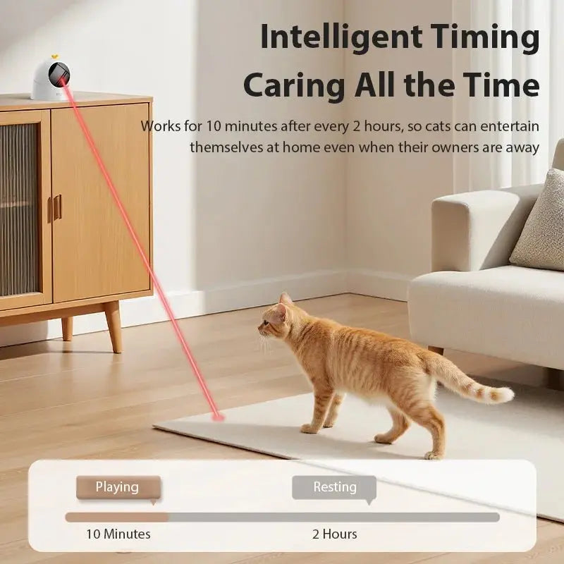 Interactive 360 Smart Teasing Laser Toy - Automatic Cat Play - Petmartopia