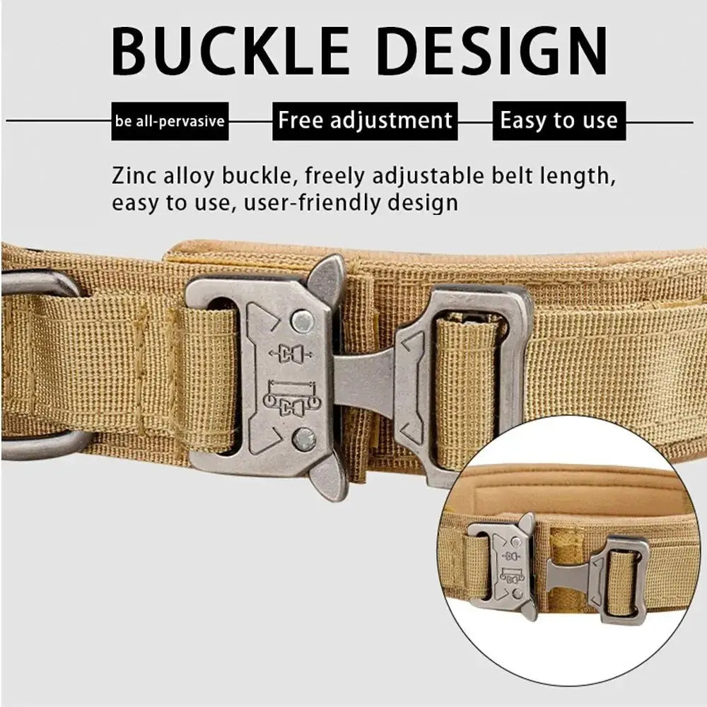 Metal Buckle Dog Tactical Collar - Petmartopia