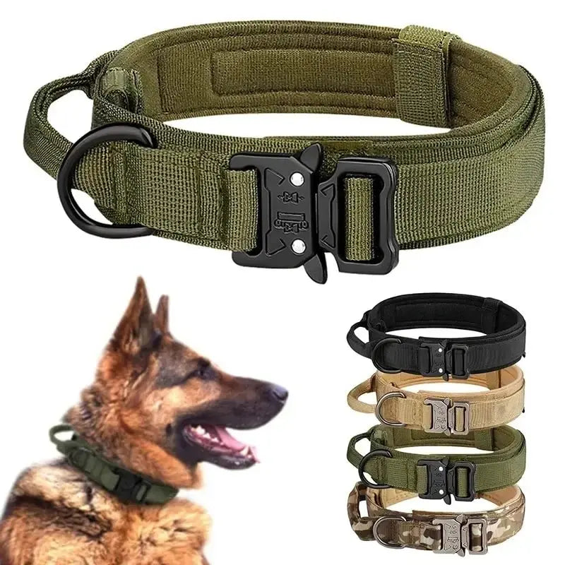 Metal Buckle Dog Tactical Collar - Petmartopia