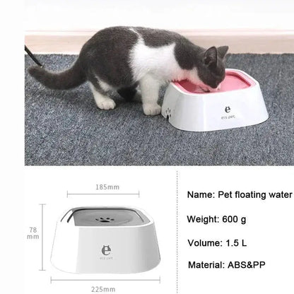No - Spill Floating Water Bowl - Keep Floors Dry - Petmartopia