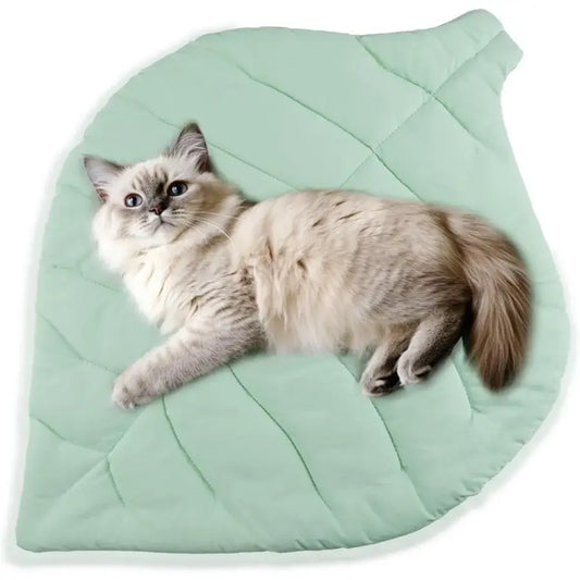 pet cooling mat featuring a cat relaxing on the soft, cooling fabric for warm summer days.