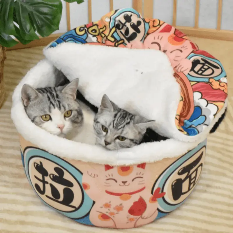 Petmartopia Cat Instant Noodle Cozy Nest — Ramen Bed - Petmartopia