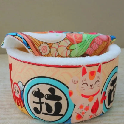 Petmartopia Cat Instant Noodle Cozy Nest — Ramen Bed - Petmartopia
