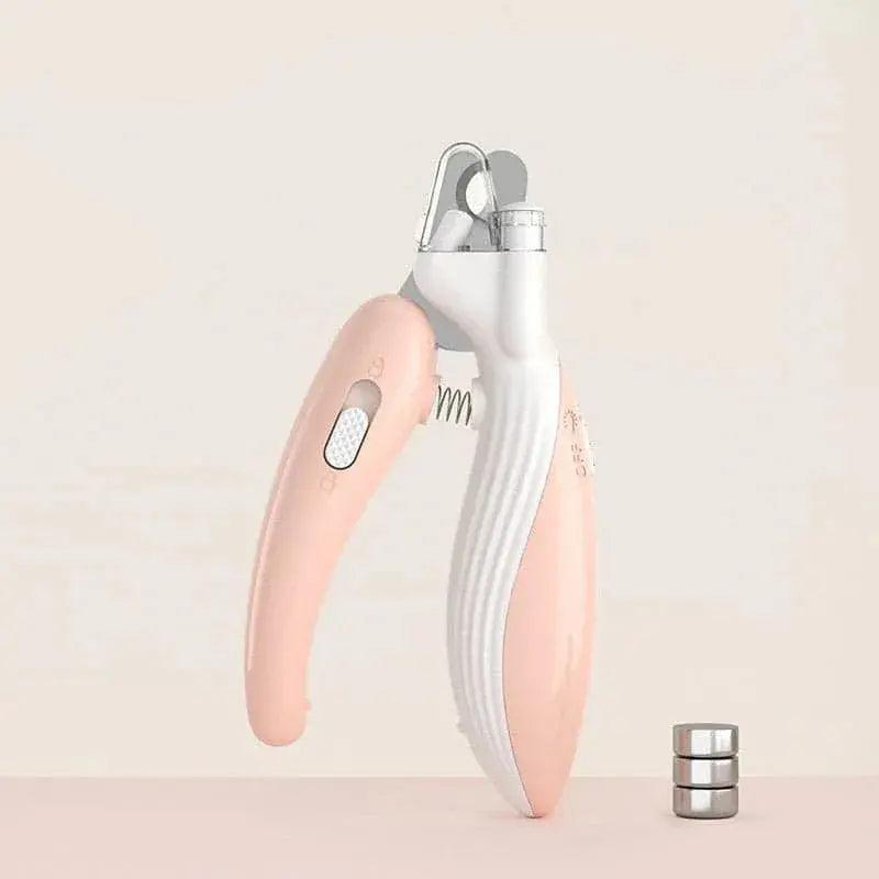 Pink Pet Nail Clippers Dog Nail Clippers Cat Nail Clippers LED Electric Nail Grinder Pet Supplies LED Light Pet Nail Clippers