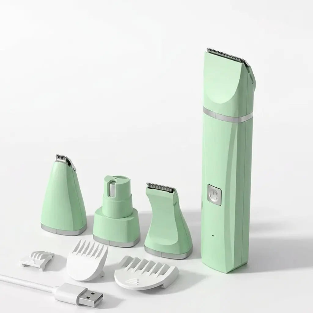 UltraQuiet™ 4-in-1 Precision Pet Grooming Kit – Clipper, Trimmer & Nail Grinder (USB-C)