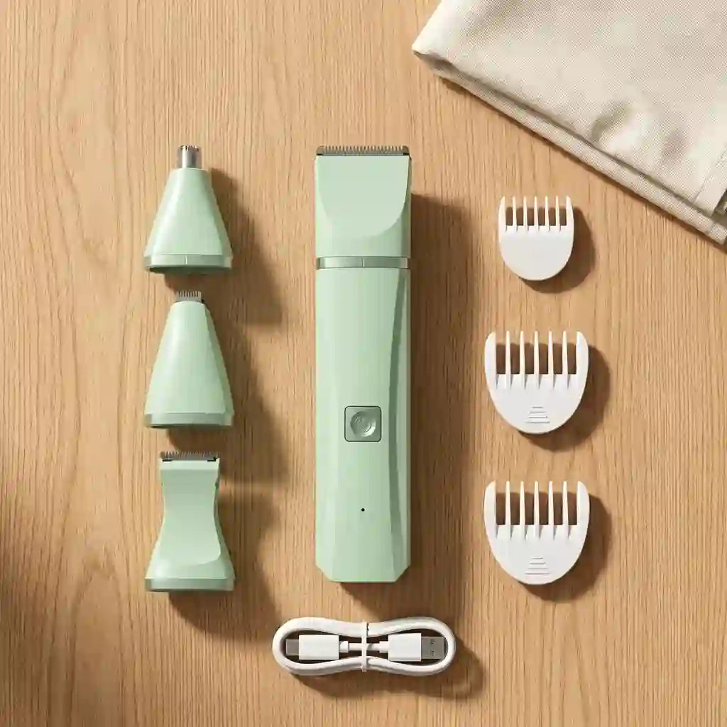 UltraQuiet™ 4-in-1 Precision Pet Grooming Kit – Clipper, Trimmer & Nail Grinder (USB-C)