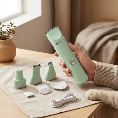 UltraQuiet™ 4-in-1 Precision Pet Grooming Kit – Clipper, Trimmer & Nail Grinder (USB-C)