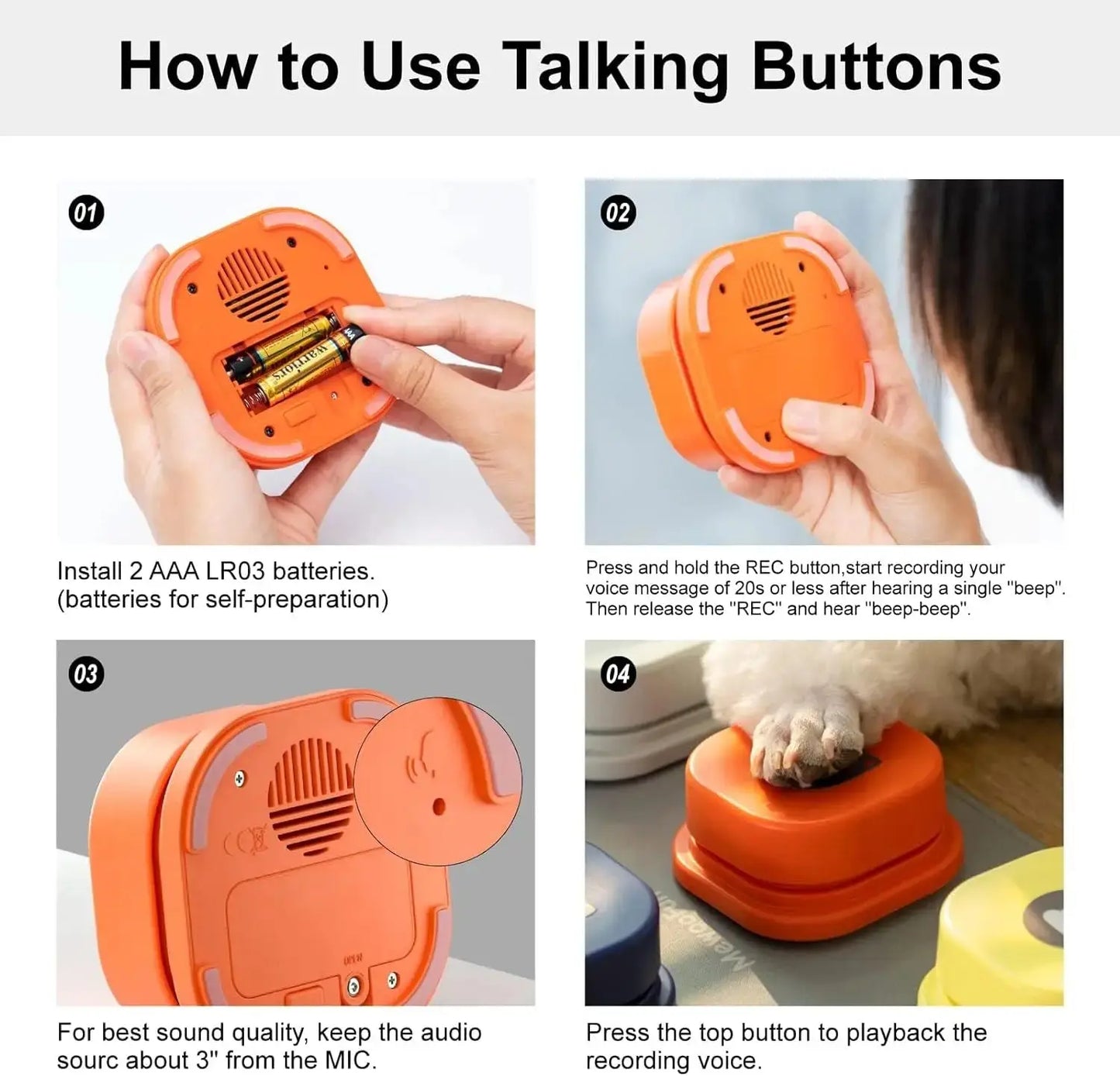 Recordable Pet Communication Toys — Teach Dogs & Cats - Petmartopia