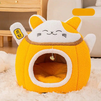 Semi Enclosed Comfortable Cat Nest: Petmartopia Orthopedic - Petmartopia