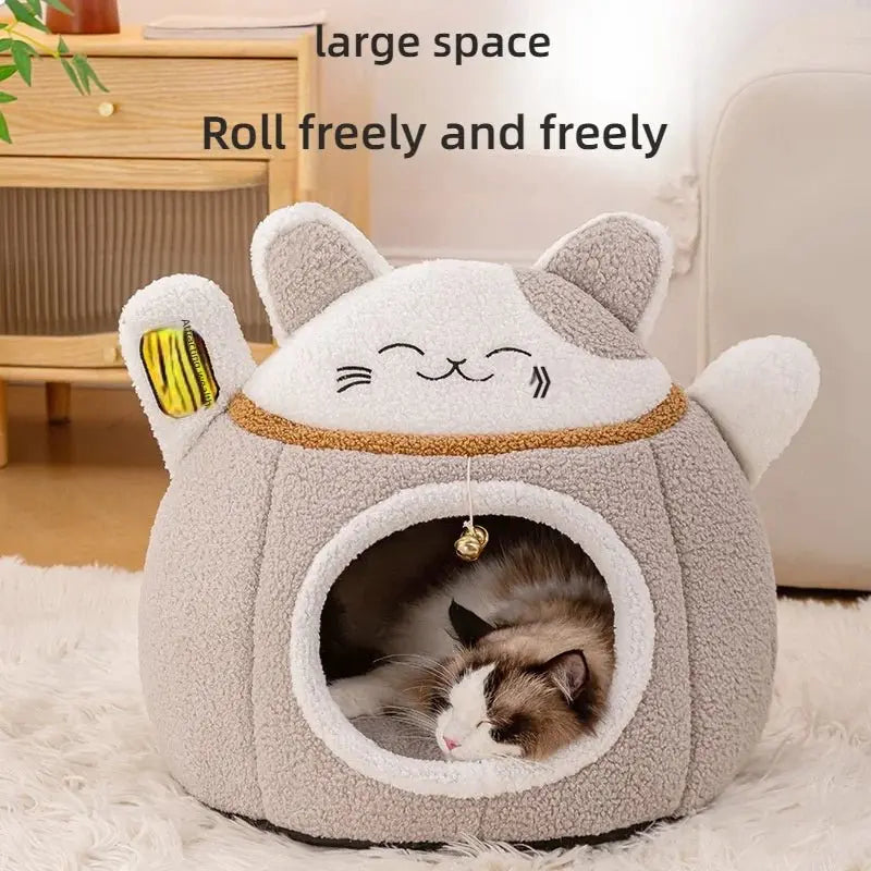 Semi Enclosed Comfortable Cat Nest: Petmartopia Orthopedic - Petmartopia