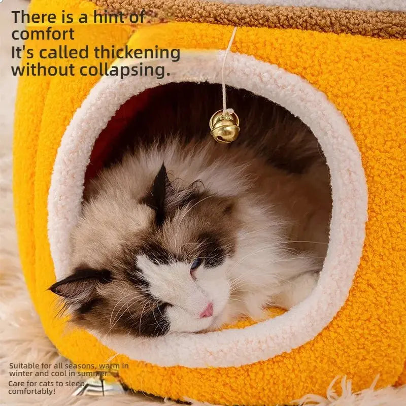 Semi Enclosed Comfortable Cat Nest: Petmartopia Orthopedic - Petmartopia