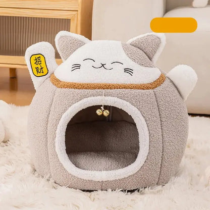 Semi Enclosed Comfortable Cat Nest: Petmartopia Orthopedic - Petmartopia