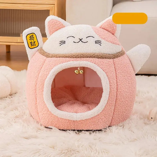 Semi Enclosed Comfortable Cat Nest: Petmartopia Orthopedic - Petmartopia