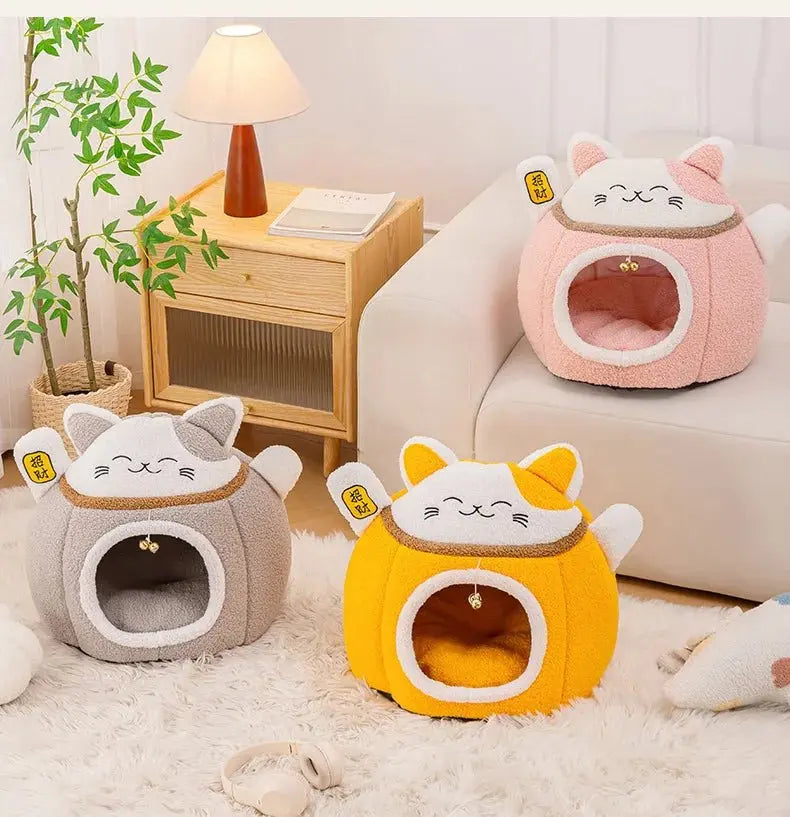 Semi Enclosed Comfortable Cat Nest: Petmartopia Orthopedic - Petmartopia