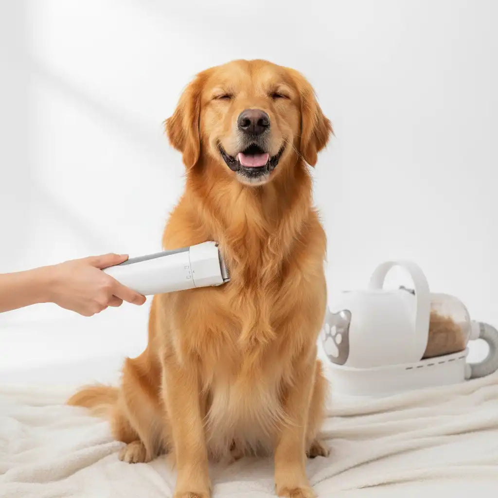 VacuGroom™ 7-in-1 Pet Grooming Vacuum Kit – Clip, Deshed, Dry & Trim at Home