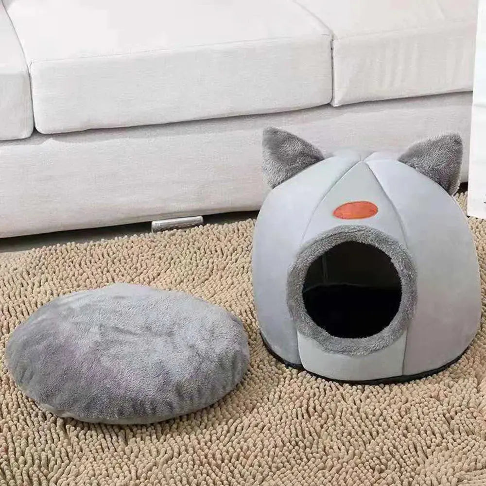 Washable Orthopedic Cat Bed - Machine Washable Plush Comfort - Petmartopia