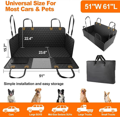 Waterproof Dog Car Seat Cover - Protects Seats from Mud & Hair - Petmartopia