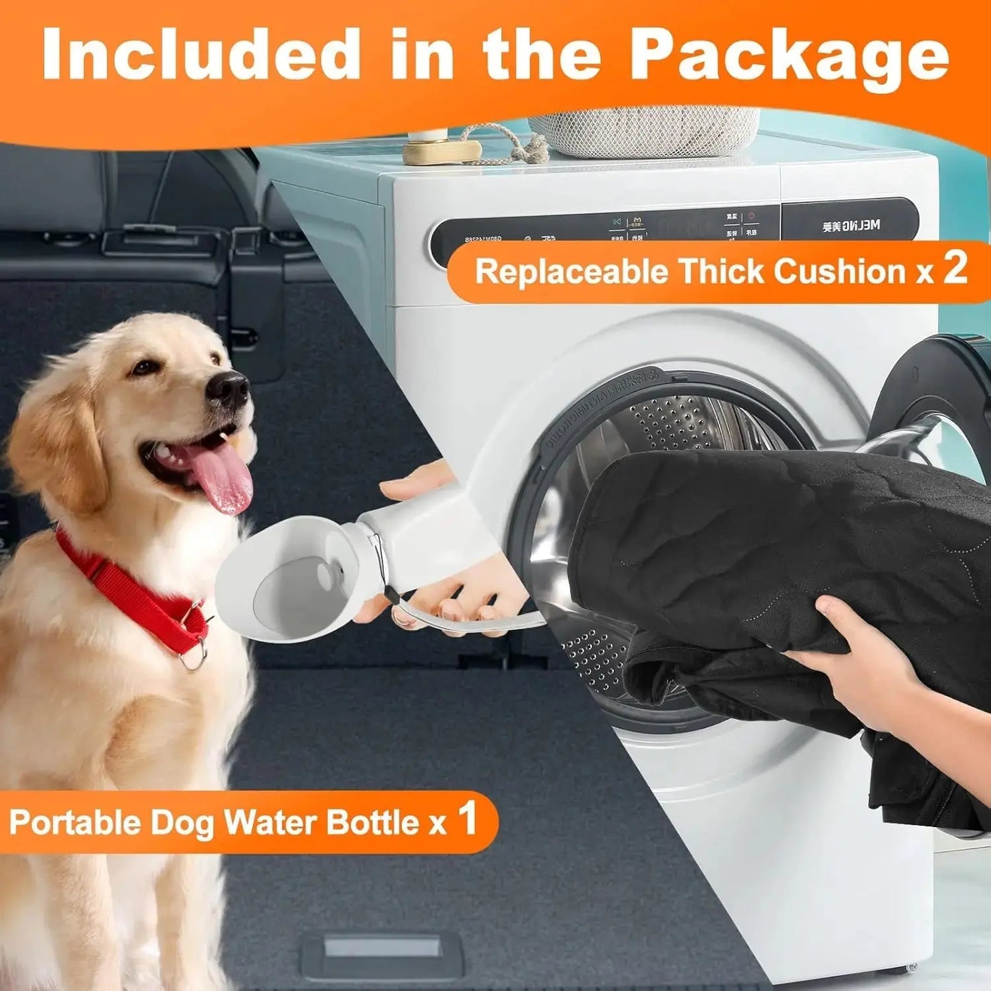 Waterproof Dog Car Seat Cover - Protects Seats from Mud & Hair - Petmartopia