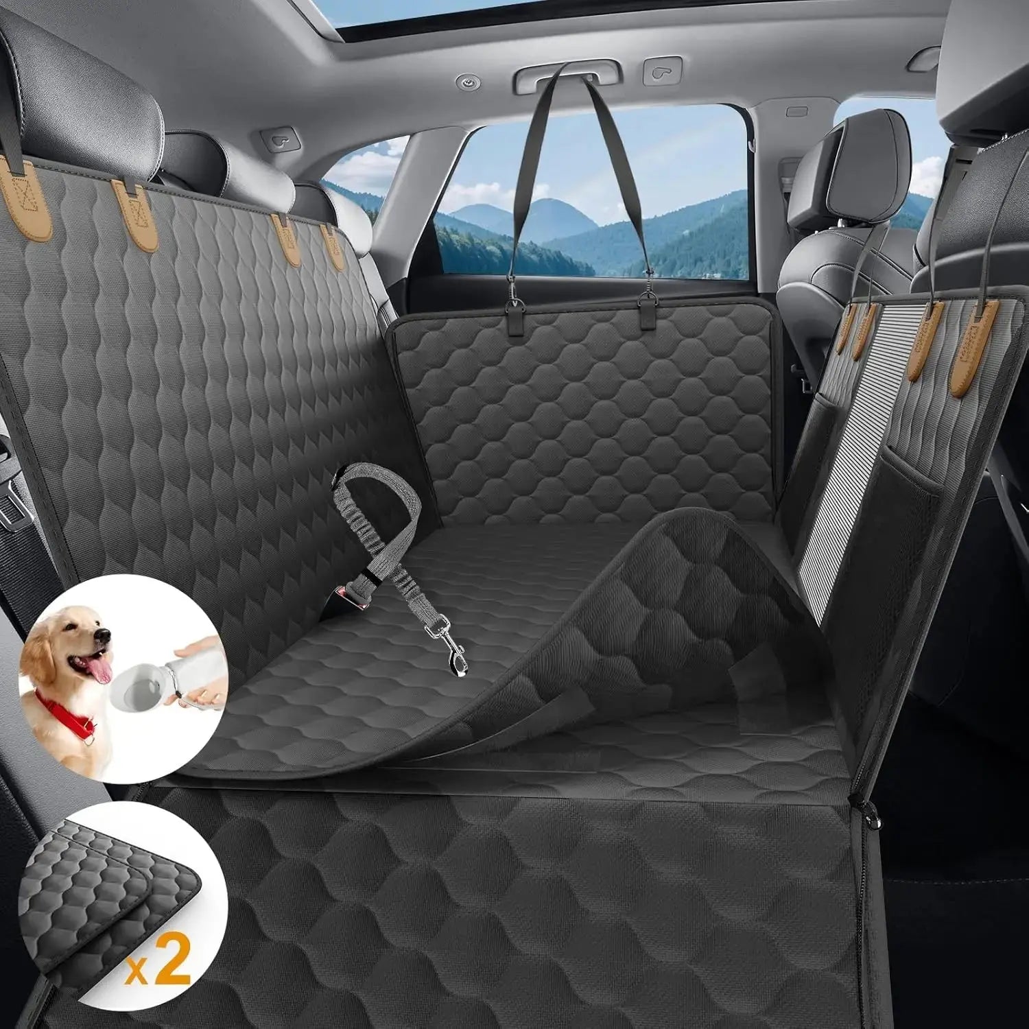 Waterproof Dog Car Seat Cover - Protects Seats from Mud & Hair - Petmartopia