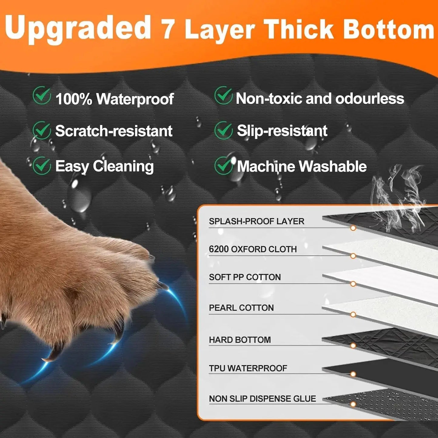 Waterproof Dog Car Seat Cover - Protects Seats from Mud & Hair - Petmartopia