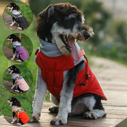 Waterproof Warm Harness Jacket - Reflective Dog Coat - Petmartopia
