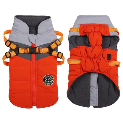 Waterproof Warm Harness Jacket - Reflective Dog Coat - Petmartopia